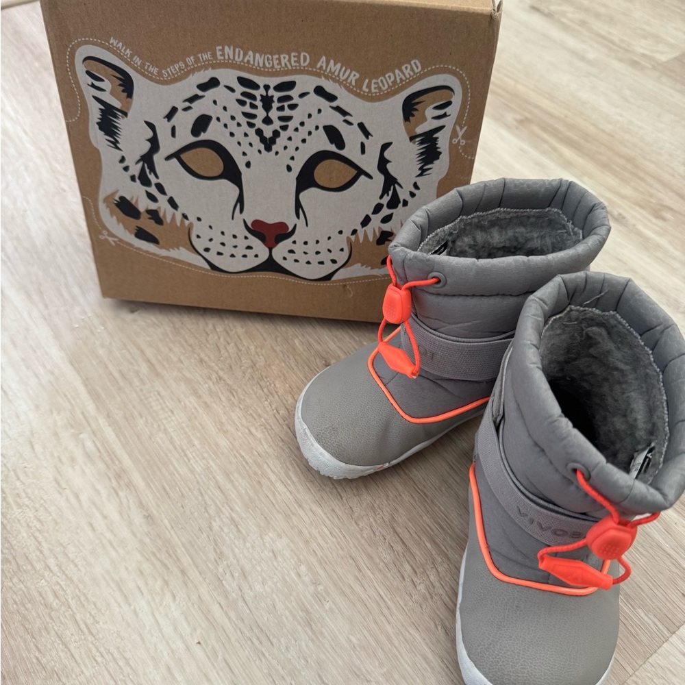 Vivobarefoot Yeti Grey Toddler Winter Boots
